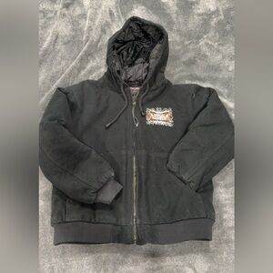 Kids Black Hooded Jacket